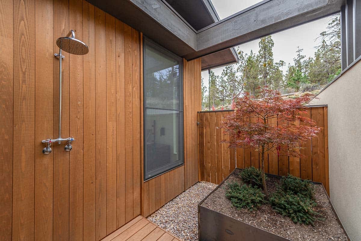 modern bathroom outdoor shower