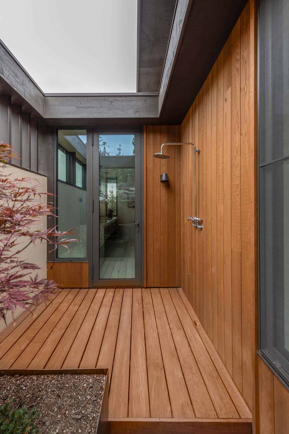 modern bathroom outdoor shower