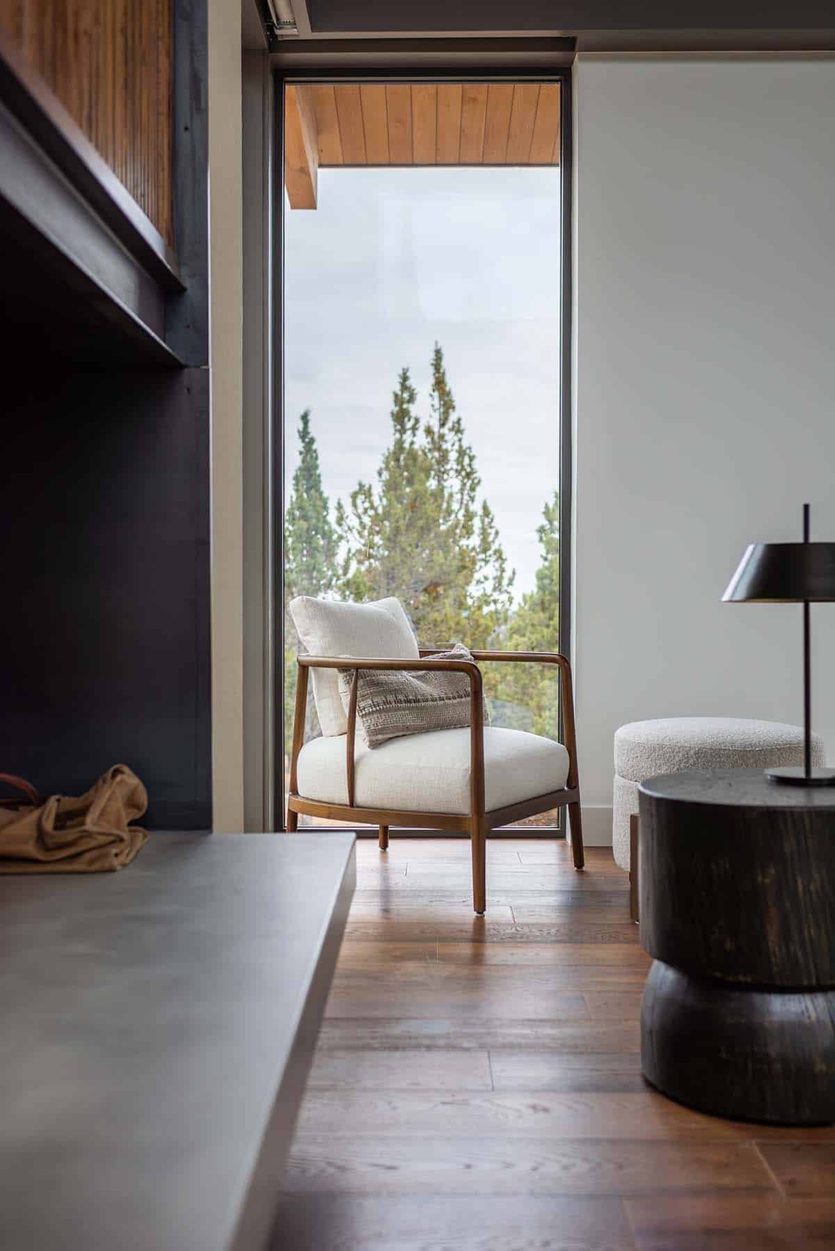 modern living room fireplace