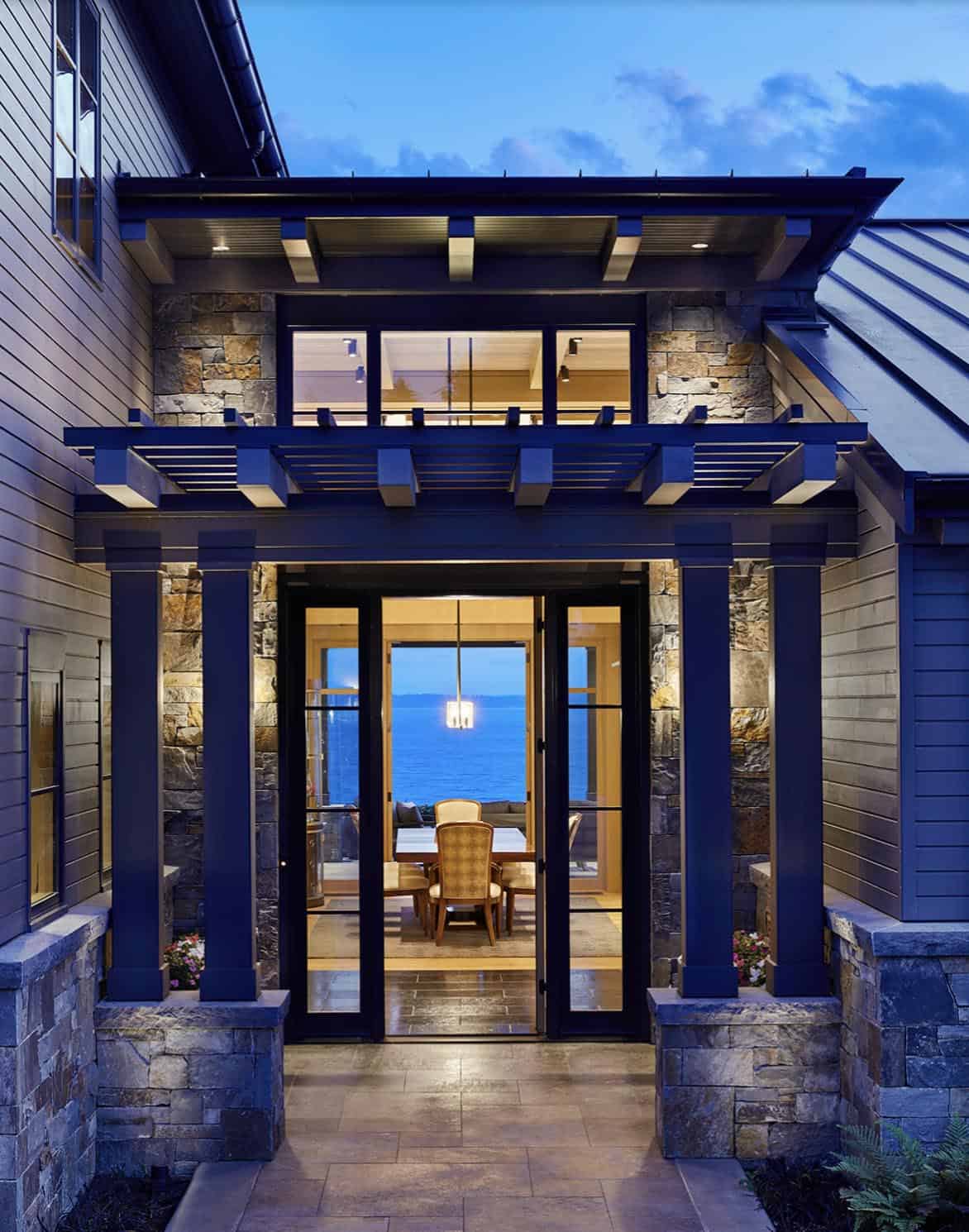 Transitional Exterior Entry at dusk