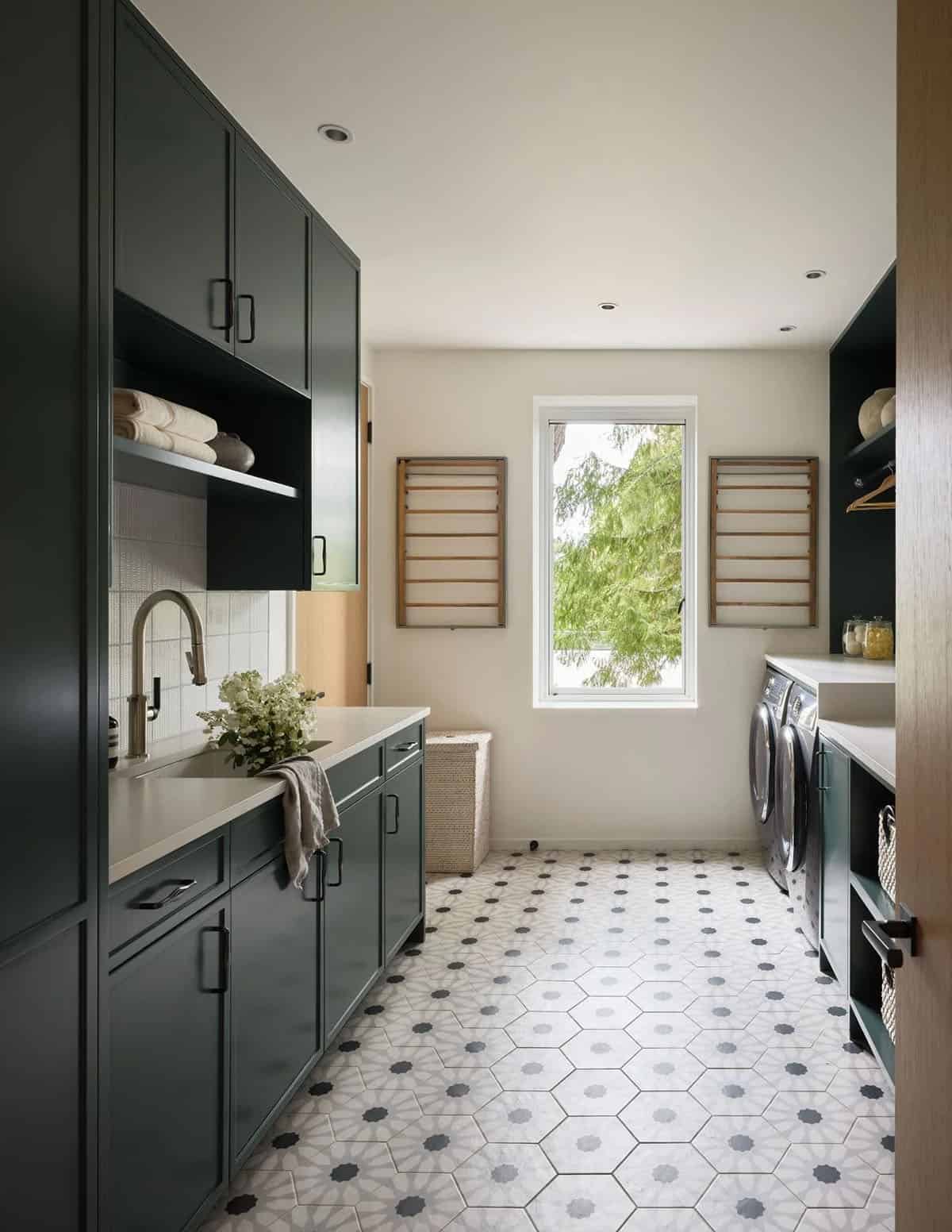 contemporary laundry room