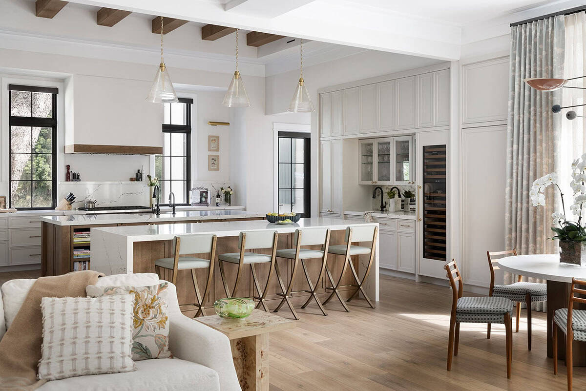 coastal style great room 