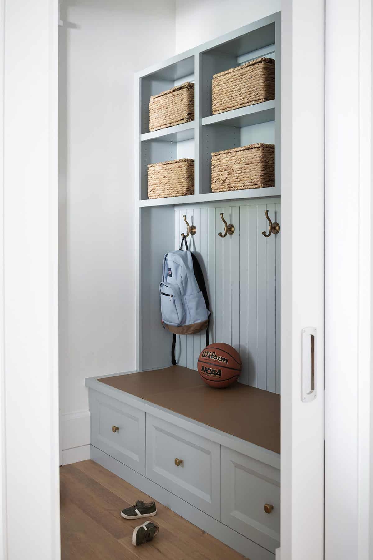 coastal style mudroom