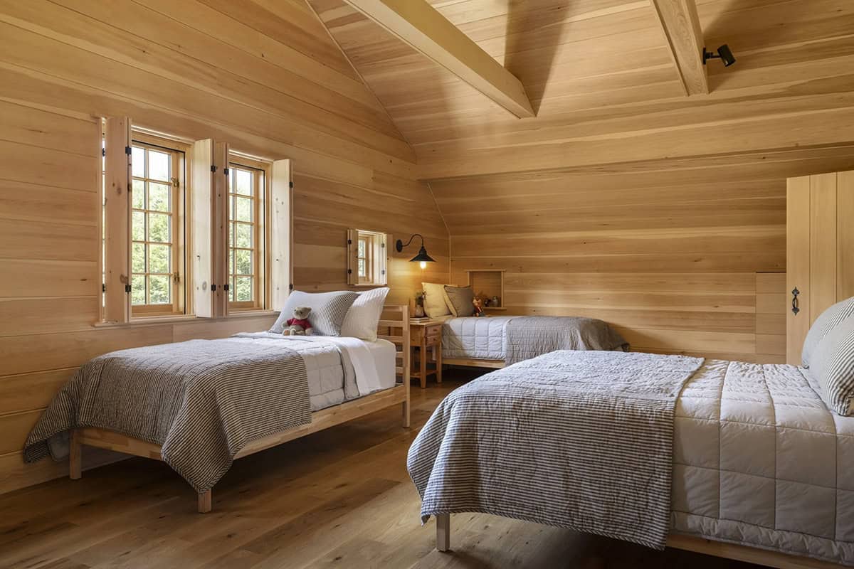 rustic guest bedroom sleeping loft