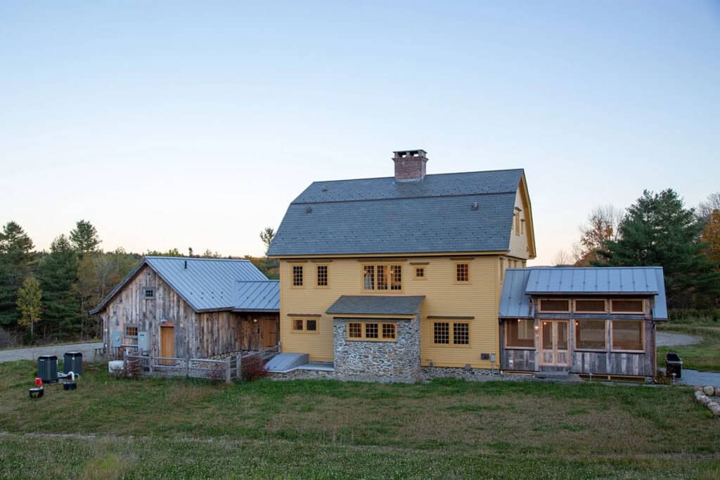 A rustic Colonial homestead in Vermont inspired by New England farmsteads