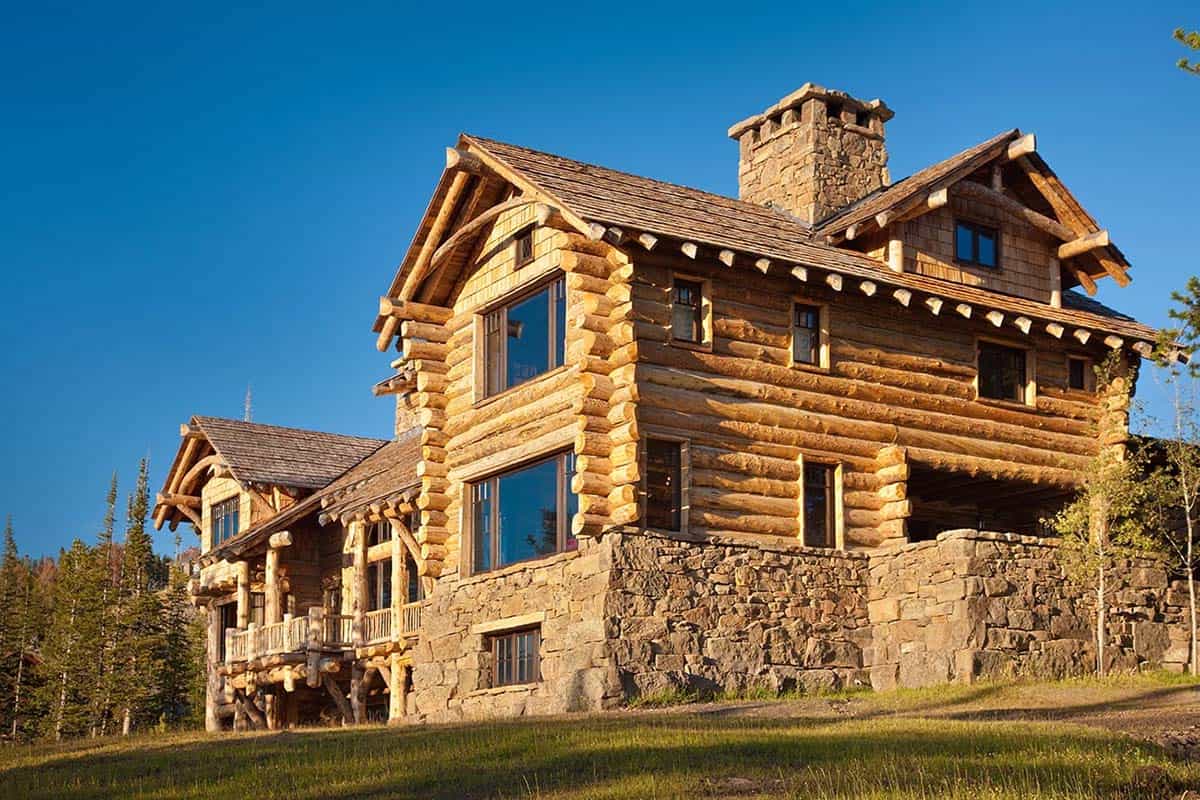 rustic mountain cabin exterior