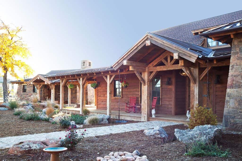 Inside a stunning Colorado mountain ranch home with reclaimed barn timbers