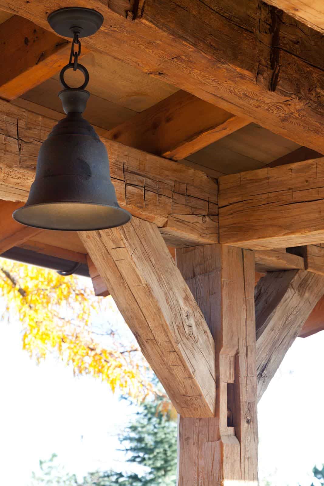 rustic ranch style home exterior ceiling detail