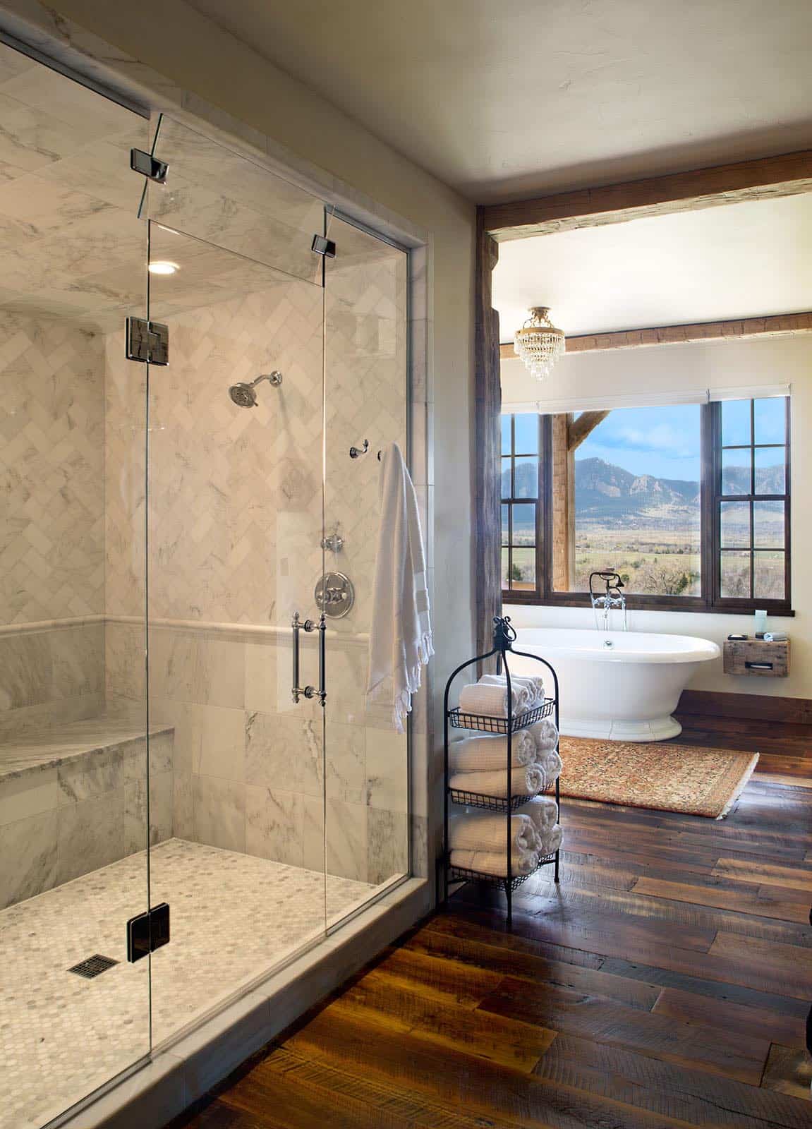 rustic bathroom shower