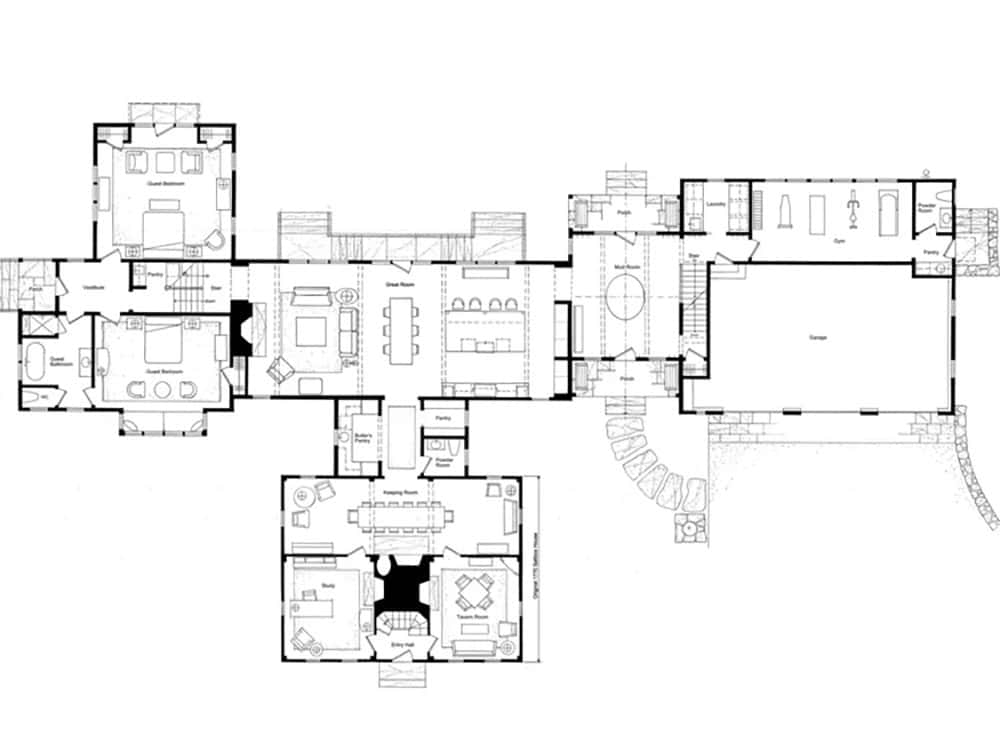 Saltbox Farm house floor plan