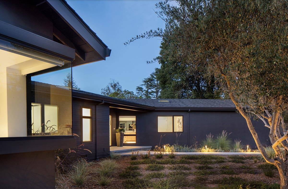 Scandinavian Modern Home Exterior backyard view