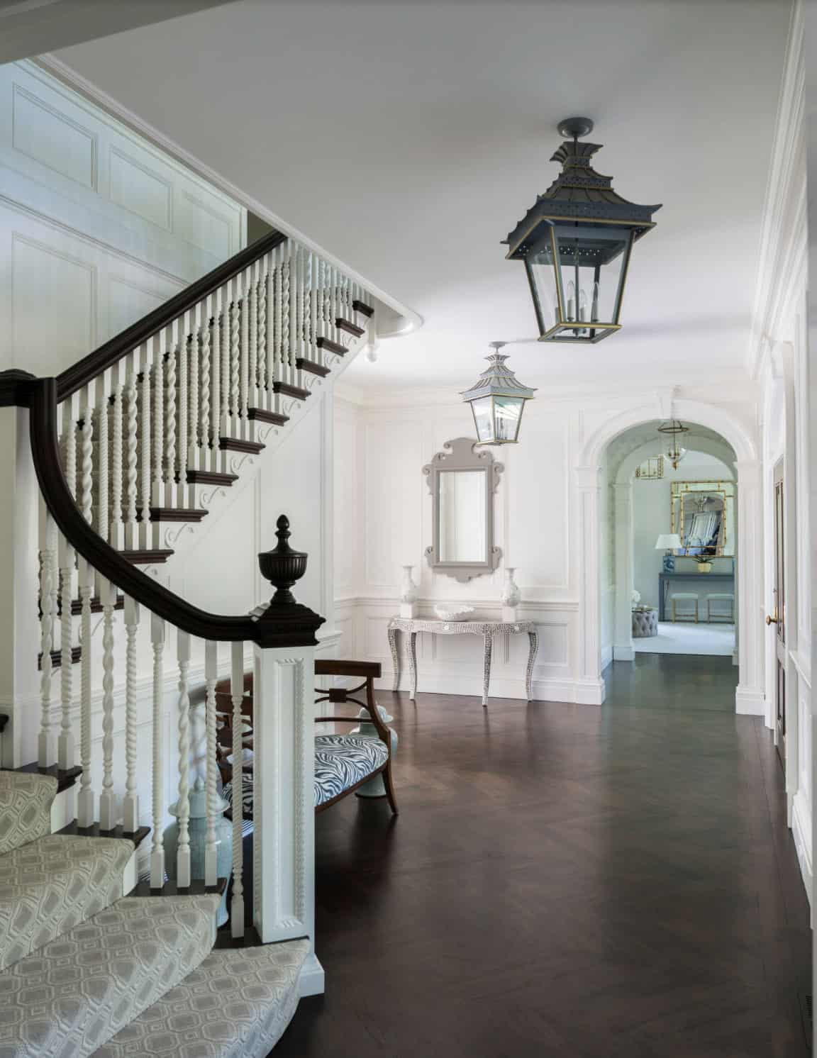 Beach Style Entry with a staircase