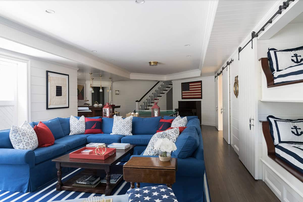 Traditional Basement Family Room