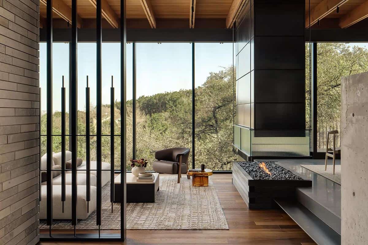 Japanese-inspired Shou Sugi Ban house with amazing Austin skyline views