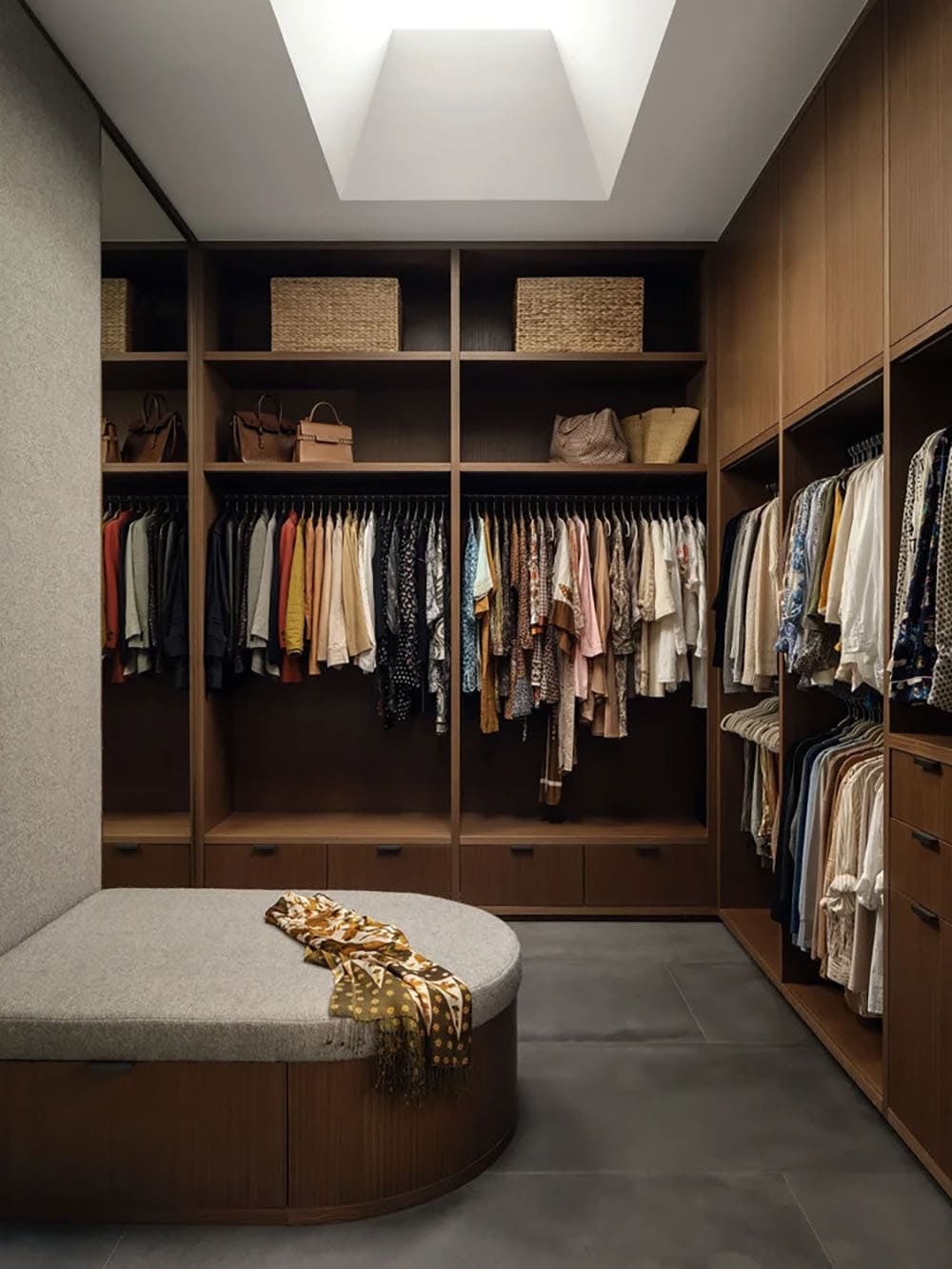 modern walk-in closet
