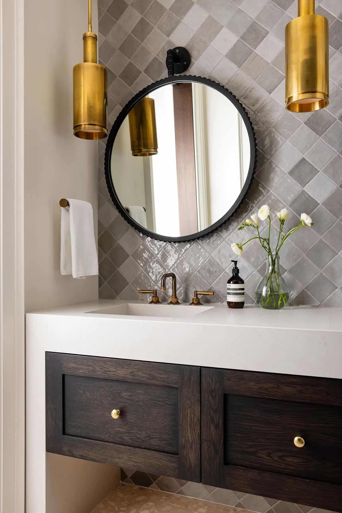 transitional powder room