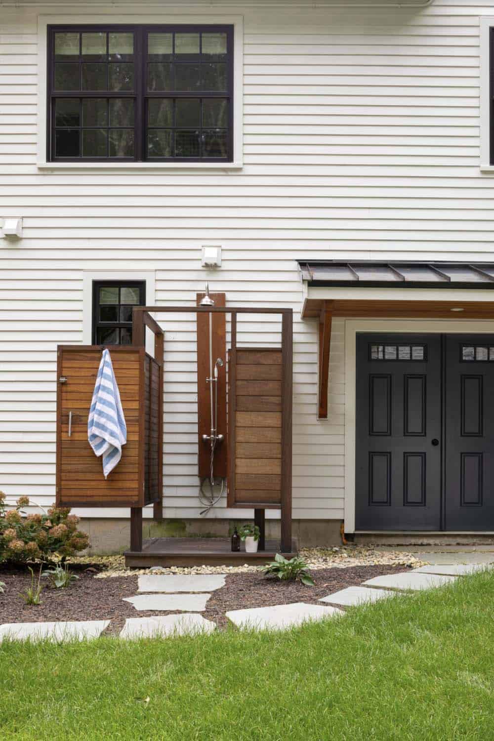 Transitional Outdoor Shower