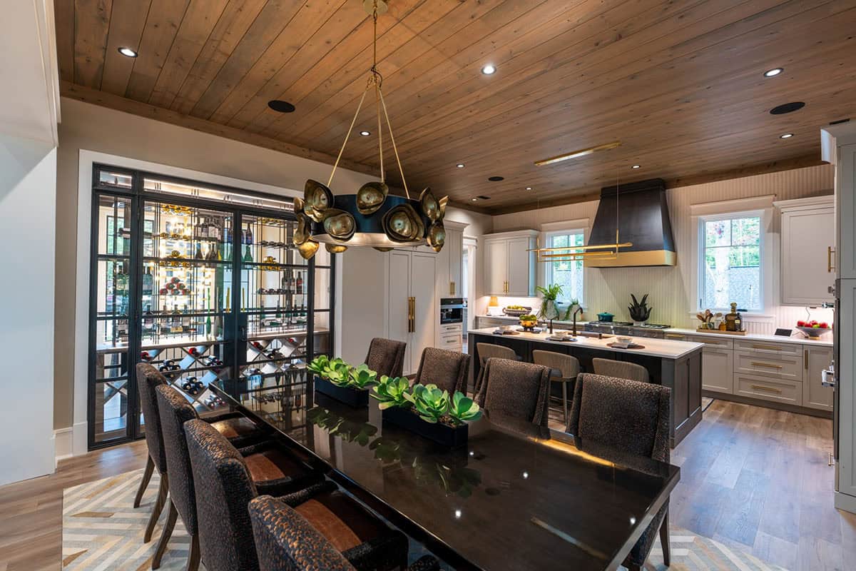 transitional style great room