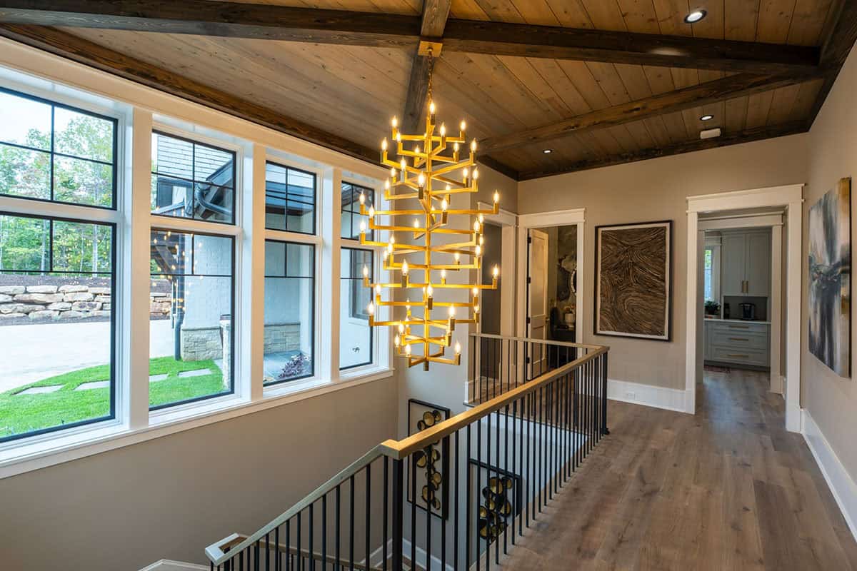 transitional style staircase