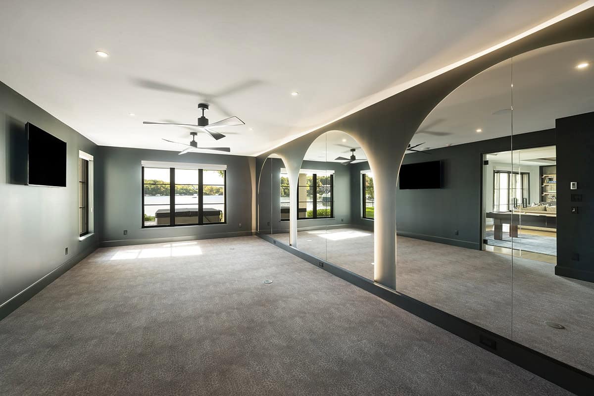 transitional style ballet room