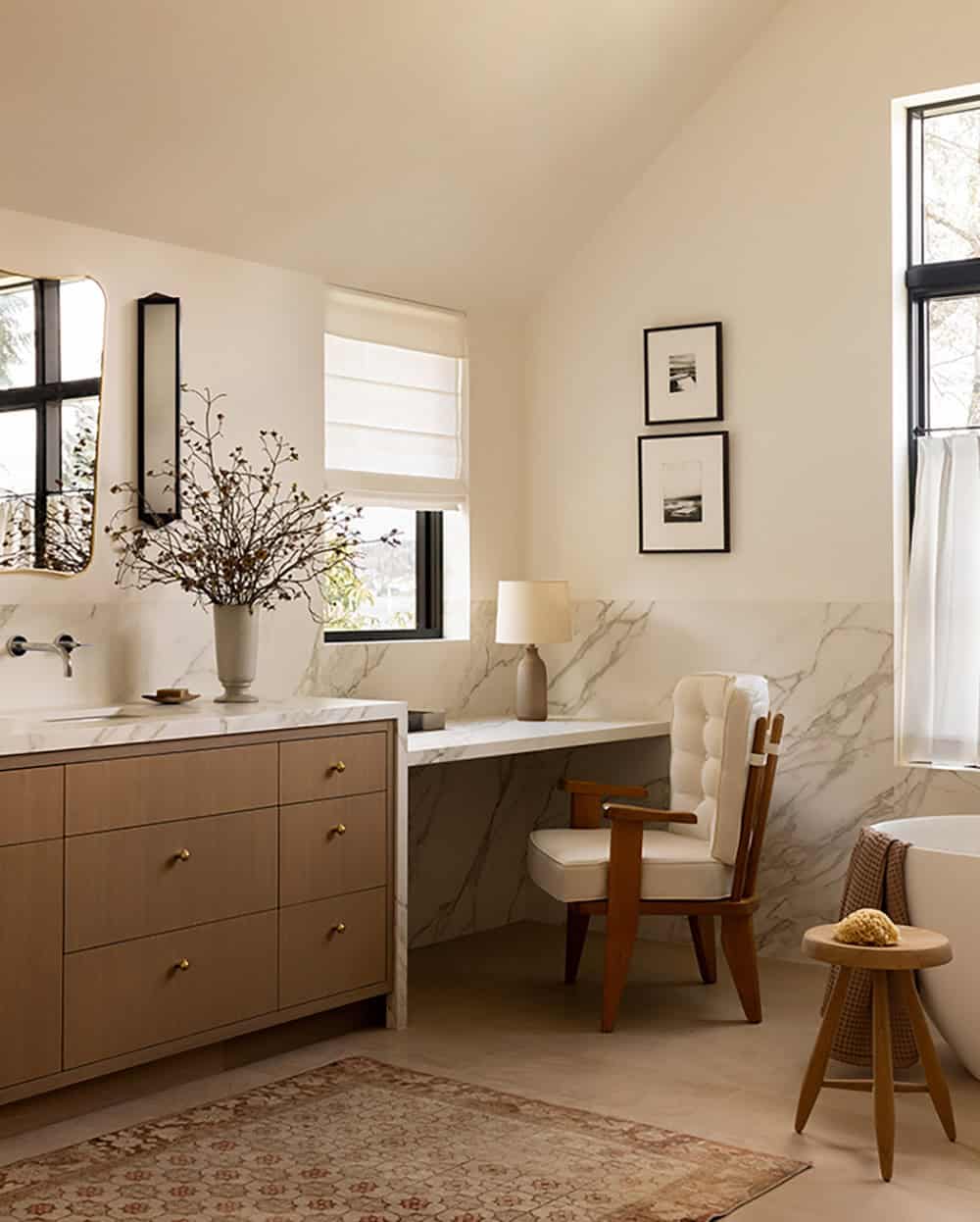contemporary bathroom makeupnvanity