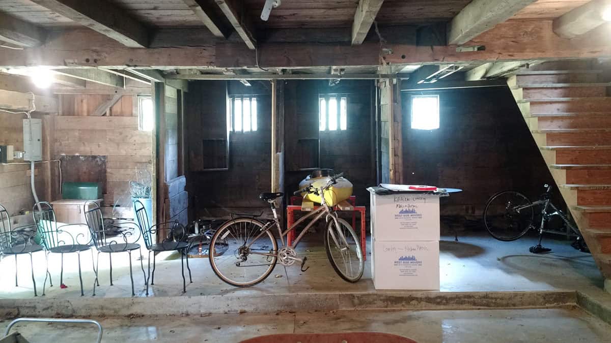 barn interior before the renovation