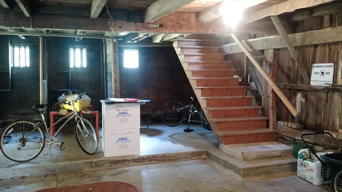 barn interior before the renovation