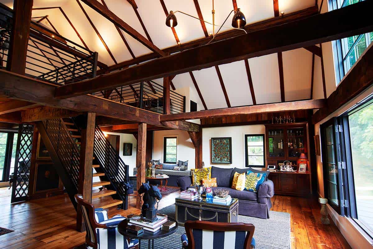 barn house living room