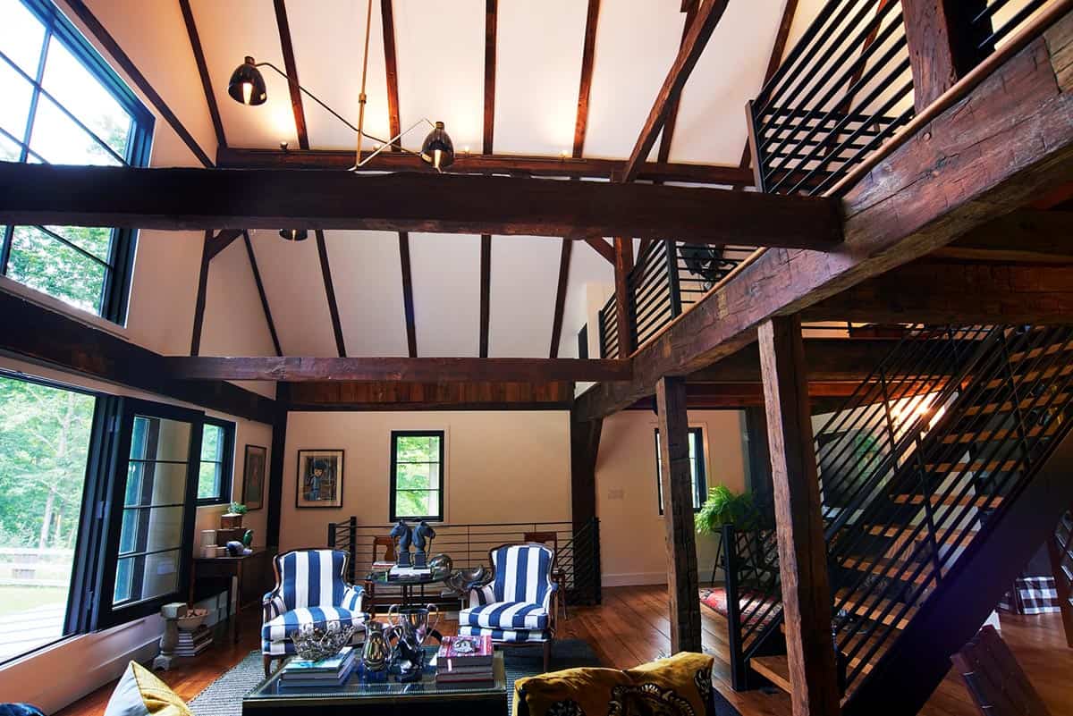 barn house living room