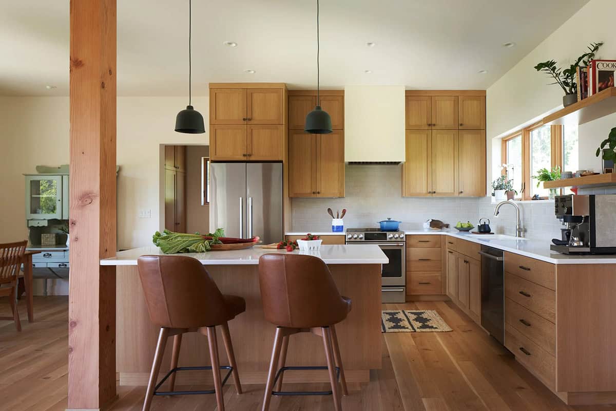 NorthShore Residence kitchen with custom cabinetry, clean countertops, and natural light flooding the space