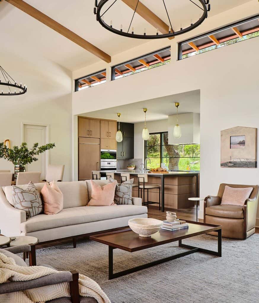 Inside a modern ranch house in Texas with beautiful Hill Country views