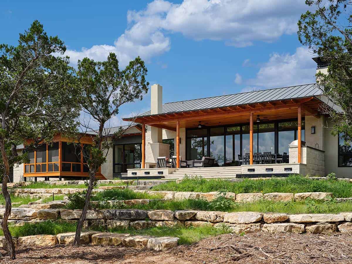 modern outdoor living space