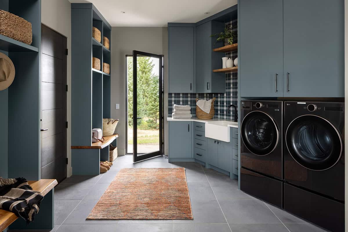 contemporary laundry room