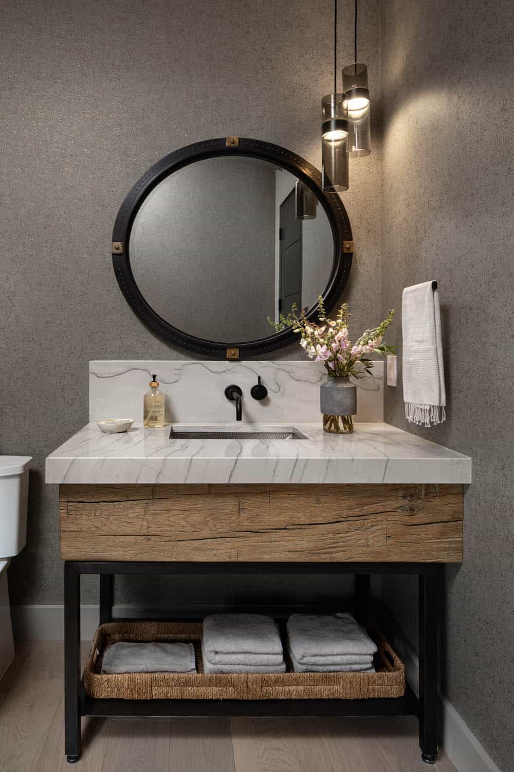 contemporary powder room