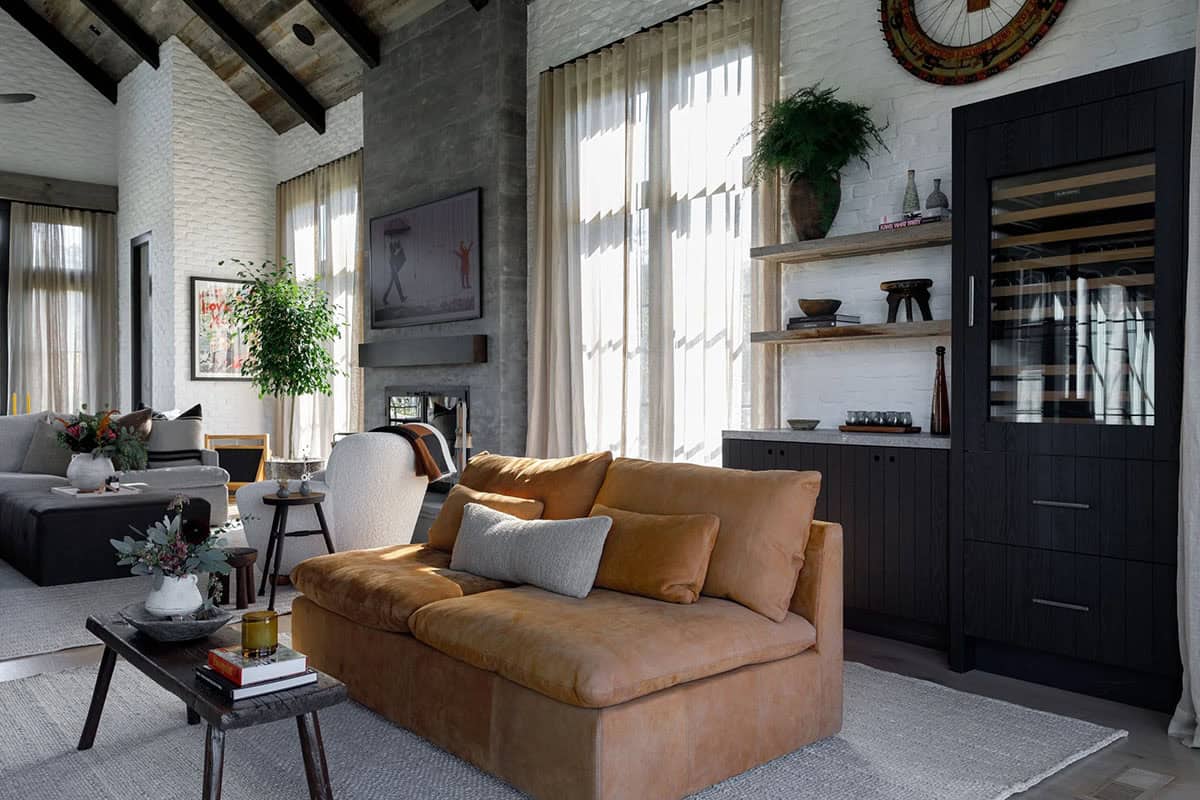 rustic modern living room