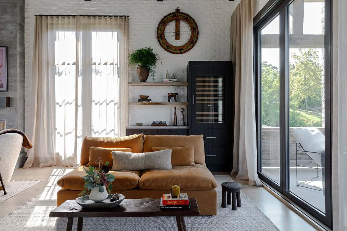 rustic modern living room