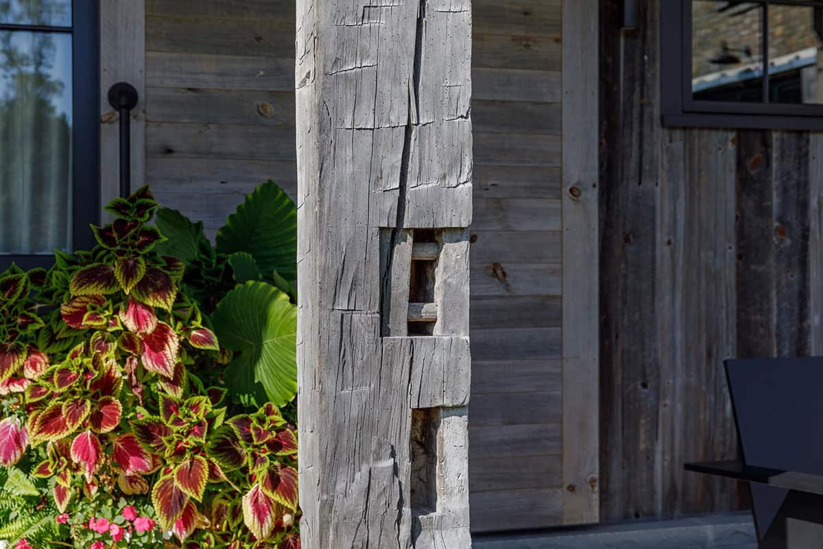 rustic modern barn house exterior detail