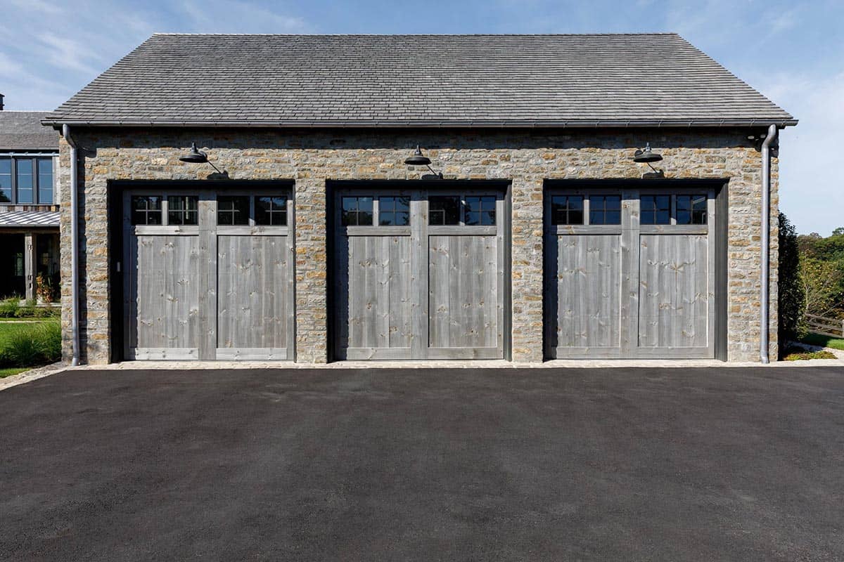rustic modern barn house exterior garage
