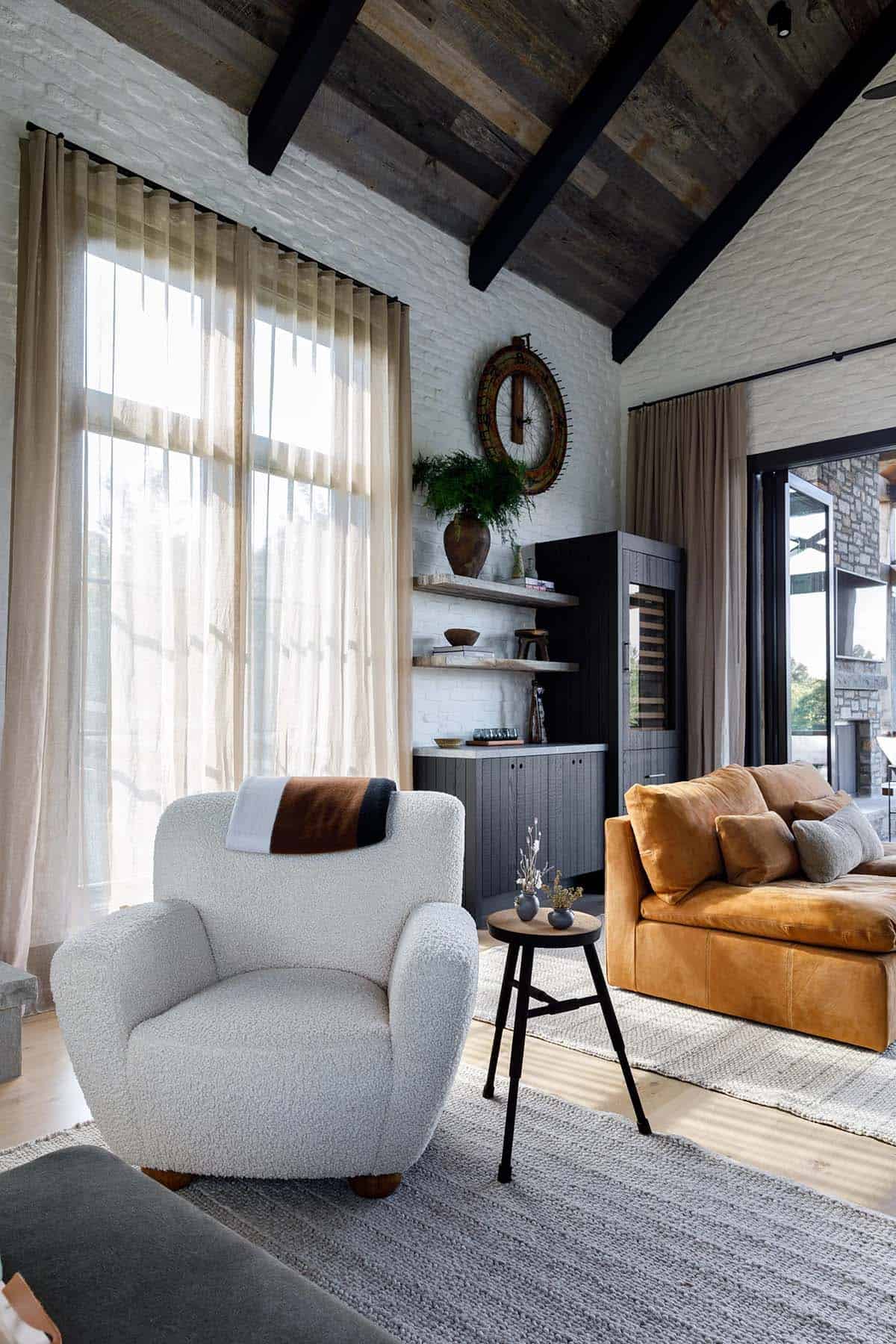 rustic modern living room