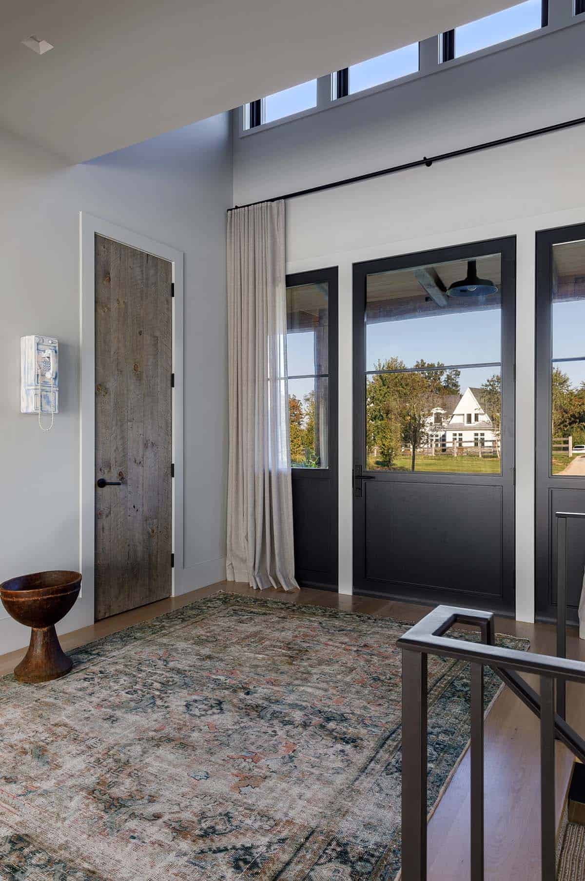 rustic modern hallway