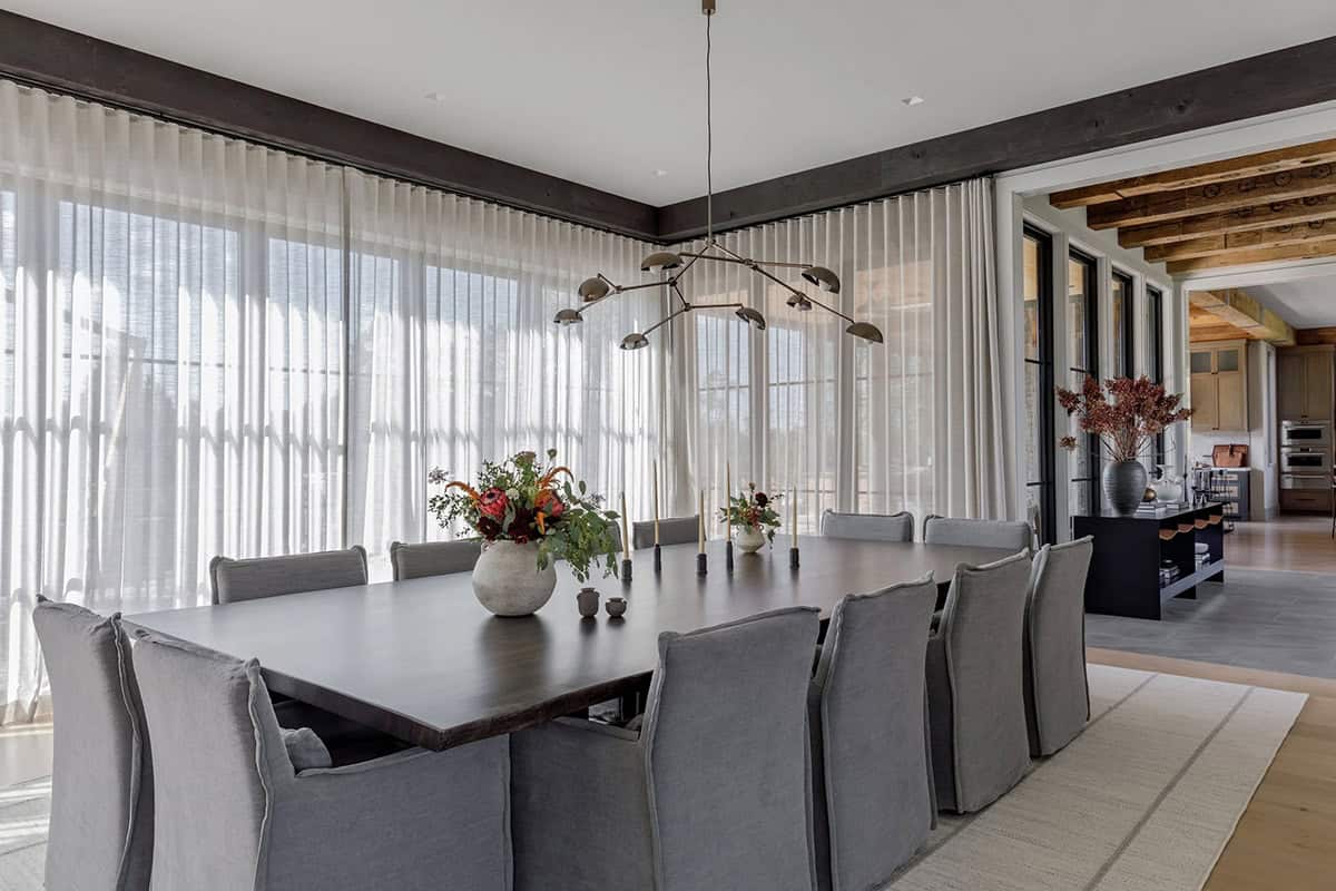 rustic modern dining room