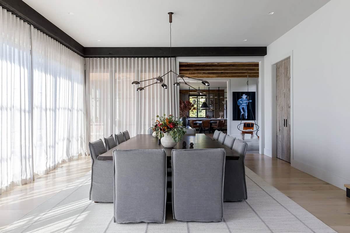 rustic modern dining room
