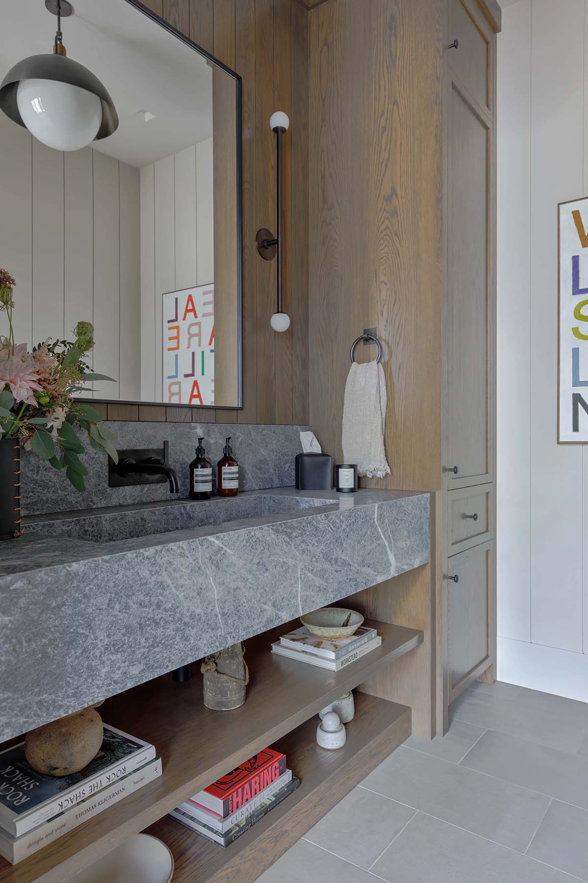 rustic modern bathroom vanity