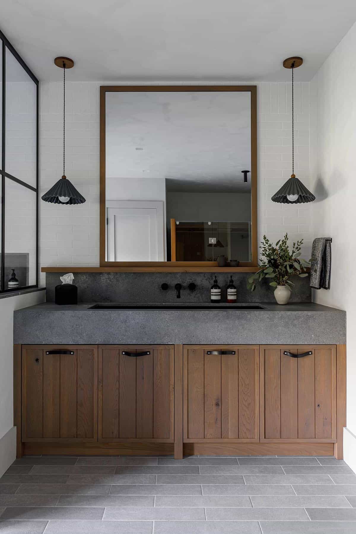 rustic modern bathroom vanity