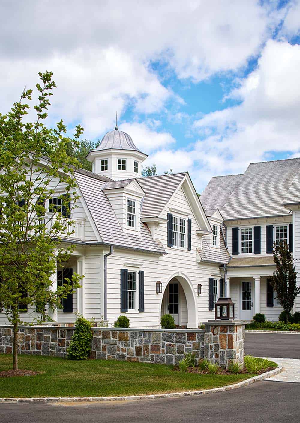 shingle-style colonial home exterior