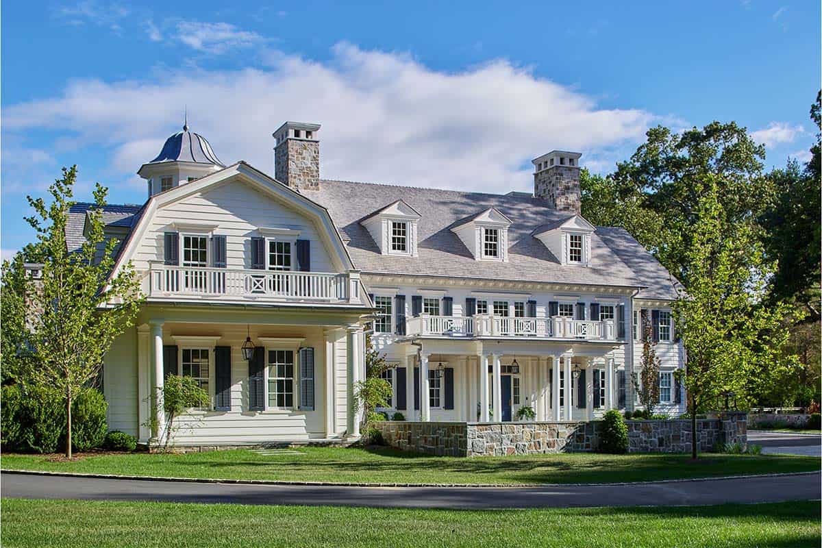 shingle-style colonial home exterior