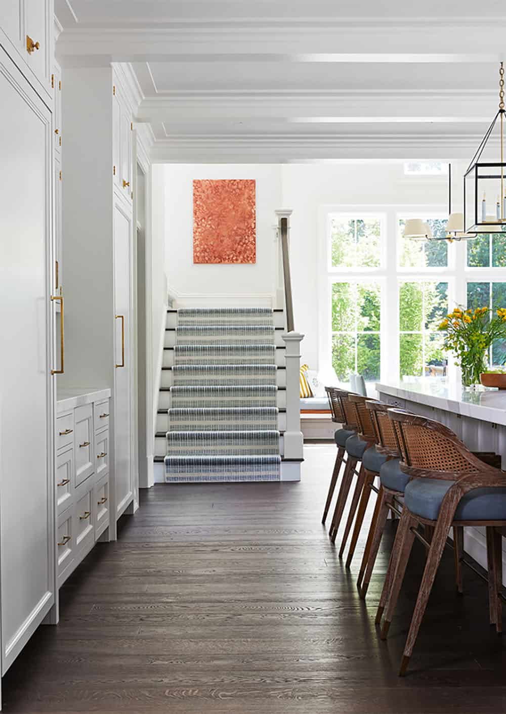 transitional style staircase