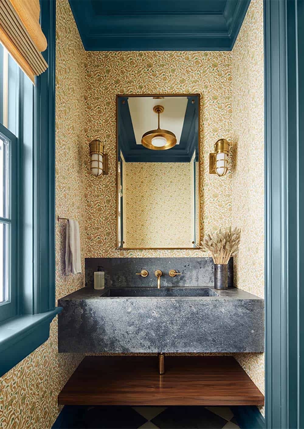 transitional style powder room