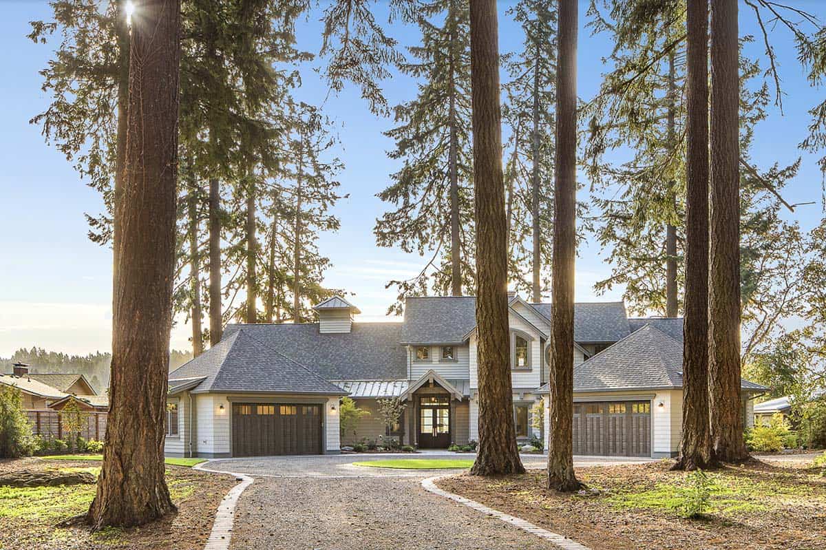 Transitional Lake House Exterior