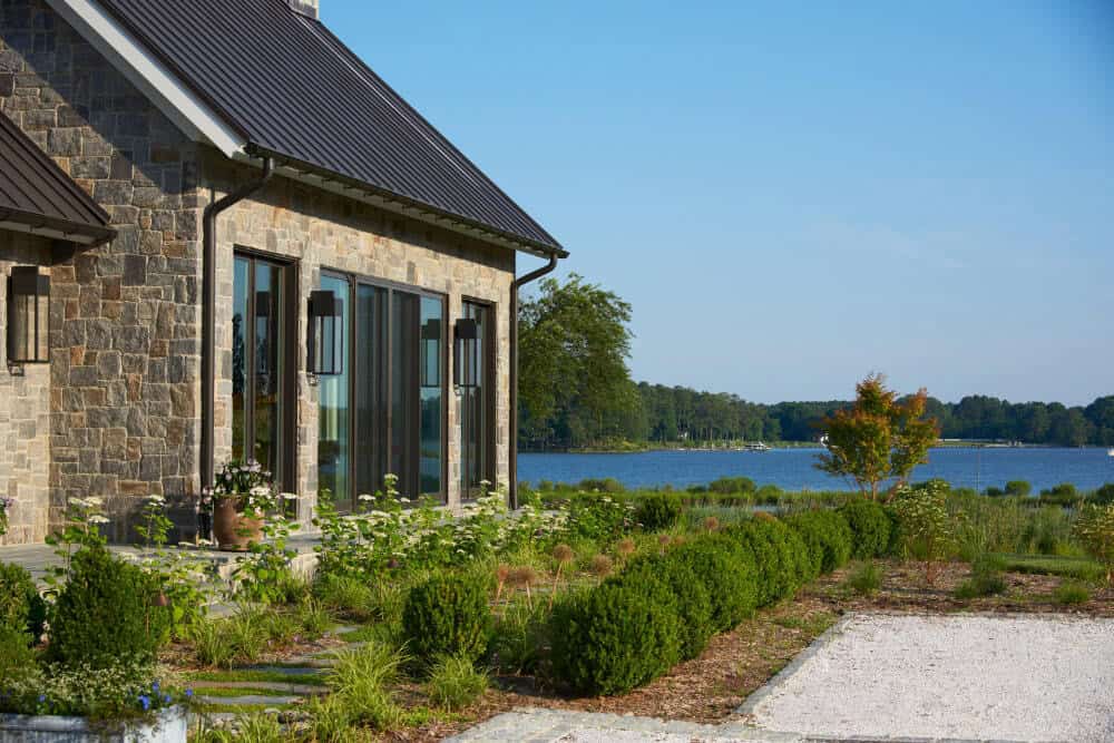 contemporary waterfront home exterior